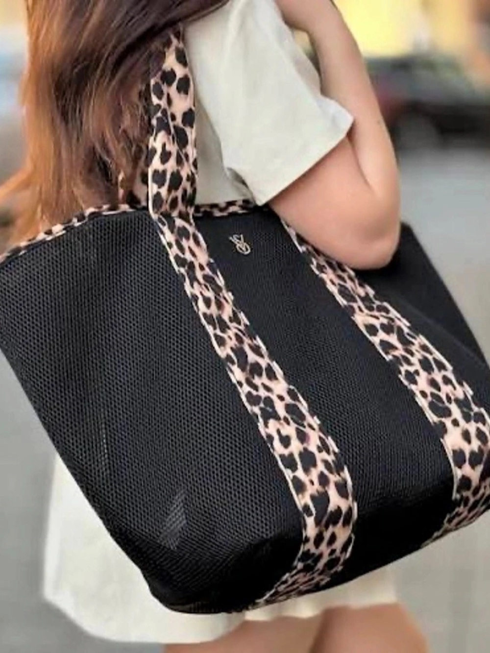 Victoria’s Secret Leopard Mesh Tote Bag – New in Original Packaging